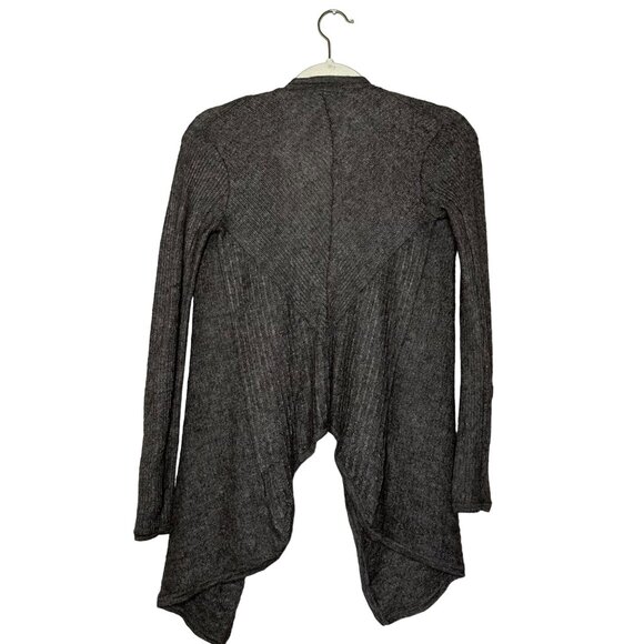Helmut Lang Draped Cardigan Size Small Sweater Alpaca Silk Blend Gray Brown - Picture 4 of 9